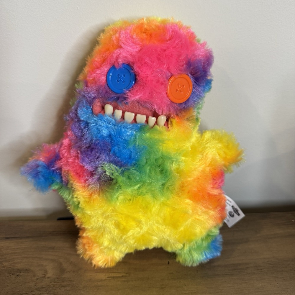 Fuggler Rainbow Plush‎ Funny Ugly Monster 9" ZURU Spin Master Teeth Toy New